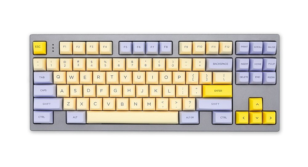SA profile Dye Sub Keycap Set PBT plastic lily beige purple  for mechanical keyboard beige grey cyan gh60 xd64 xd84 xd96 87 104