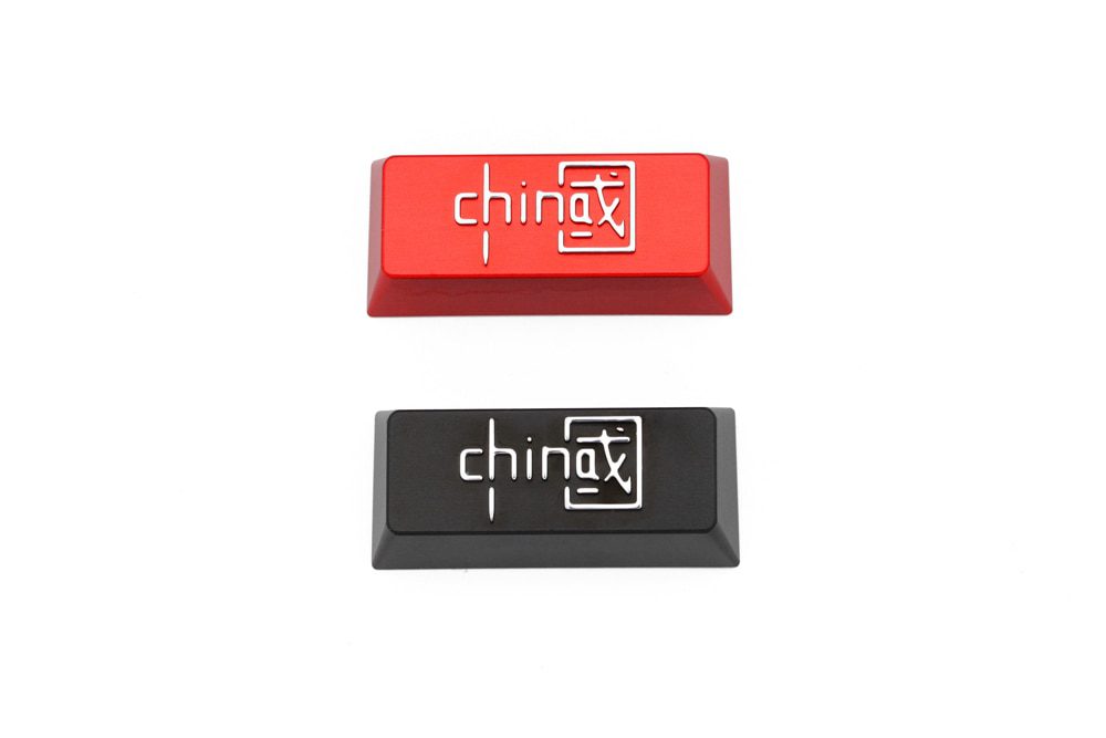 KEYFIRST FOT1 China Zhong Guo Enter Artisan Keycap CNC anodized aluminum Compatible Cherry MX switches Black Red OEM Profile