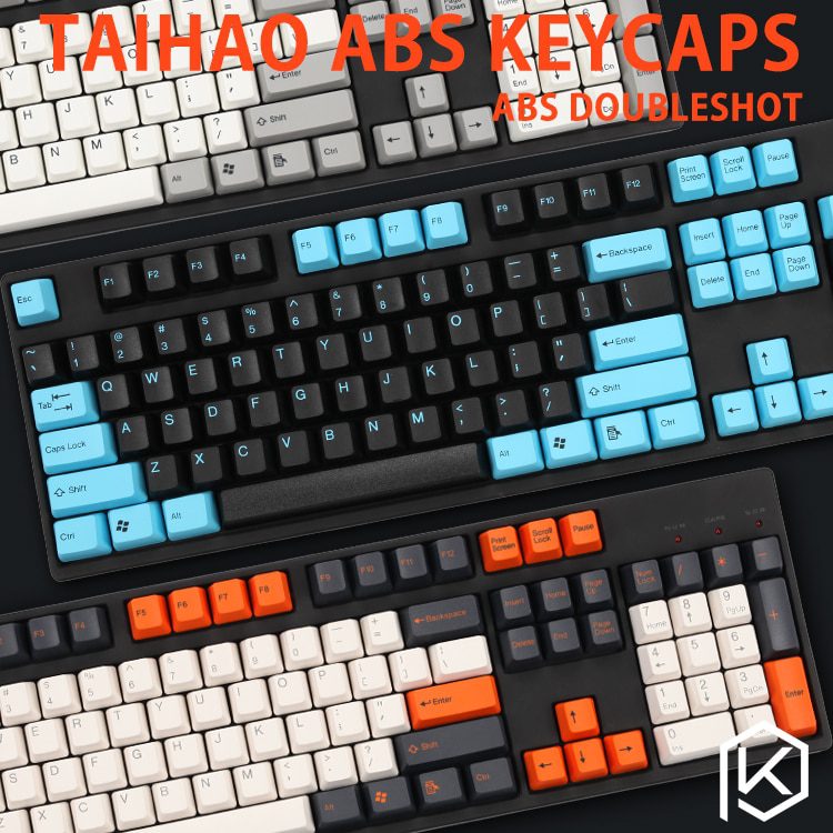 taihao doubleshots keycaps gaming keys OEM mechanical keyboards keycaps profile danger zonegreen white carbon cyan pinkwasd qwer