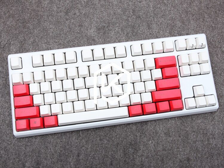 PBT modifier Keycaps 14 Keys in OEM Profile With Cherry MX Stems front printed top printed legend red black blue purple pink