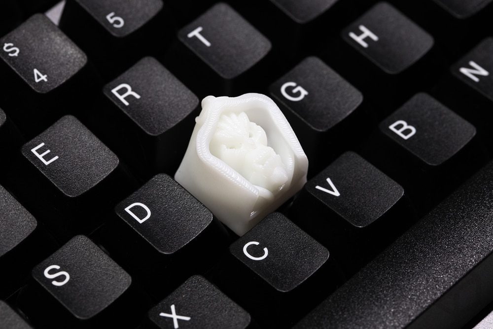 Novelty Shine Through Keycaps 3d printed print printing pla Death mage custom mechanical keyboards Cherry MX compatible