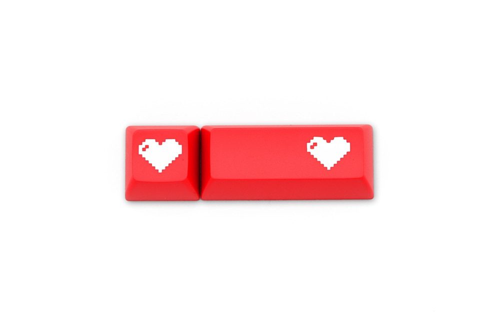 Domikey SA abs doubleshot keycap pixel heart red for oem dsa sa cherry profile poker 87 104 gh60 xd64 xd68 xd84 xd96 xd75 xd87