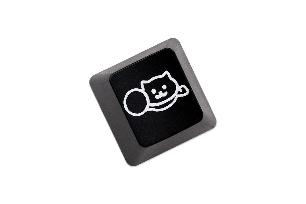 Novelty Shine Through Keycaps ABS Laser Etched back lit black red r1 ESC Super Cat Cute Kitty Function row OEM Profile