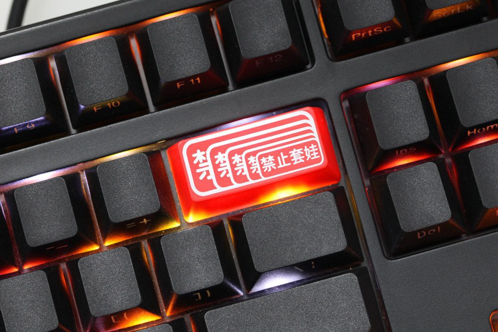Novelty Shine Through Keycaps ABS Etched Shine-Through No nesting dolls black red custom mechanical keyboard enter backspace