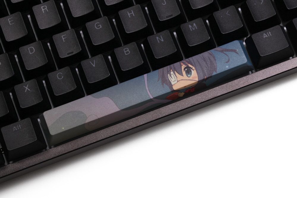 Allover dye subbed Keycap Novelty 6.25u spacebar pbt for custom keyboard Milim Nava Suzumiya Haruhi Elaina Takanashi Rikka