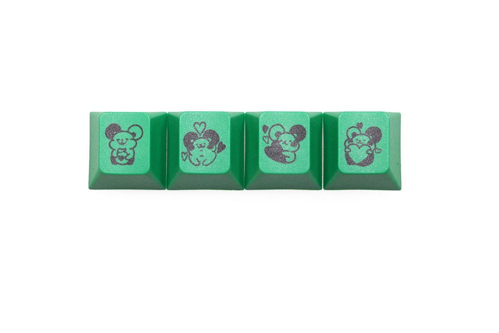 mStone Novelty cherry profile pbt keycap for mechanical keyboards Dye Sub Good luck in the year of the rat Cute little mouse