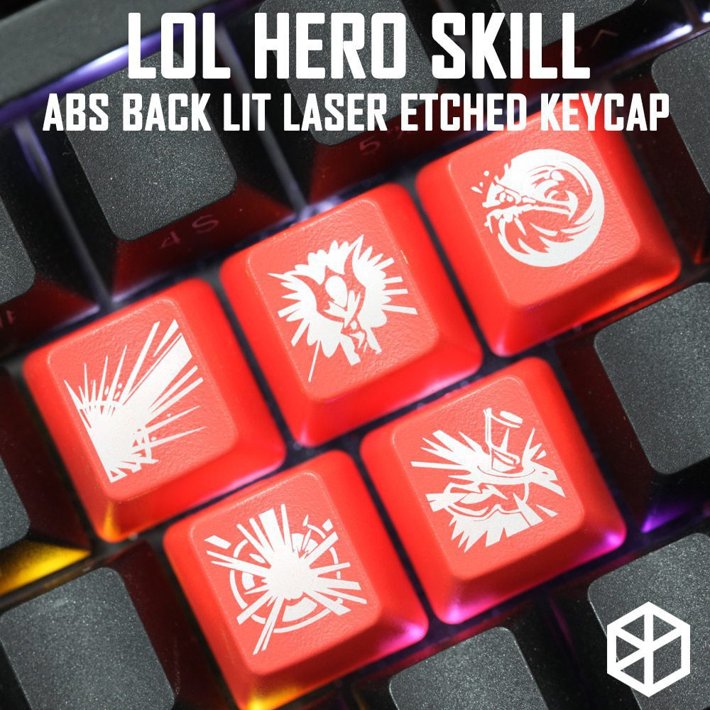 Novelty Shine Through Keycaps ABS Etched, Shine-Through lol jinx  I'm crazy got a doctor's note black red spacebar