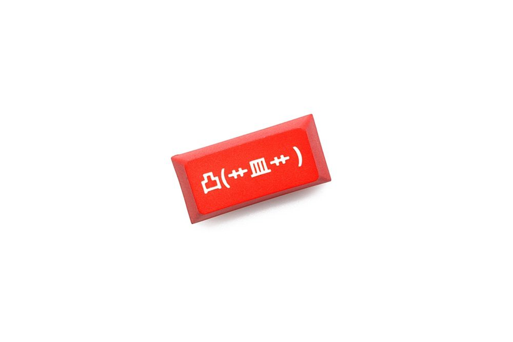 Novelty cherry profile dip dye pbt keycap for mechanical keyboard laser etched emoj kaomoji fxxk backspace black red blue