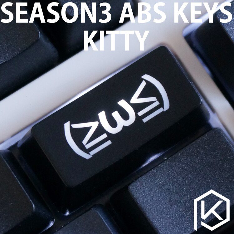Novelty Shine Through Keycaps ABS Etched, Shine-Through lovely kitty cat black red custom mechanical keyboards light oem profile