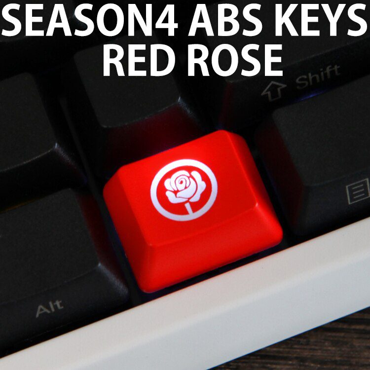 Novelty Shine Through Keycaps ABS Etched, Shine-Through rose black red  1.25u r1 r4 win ctrl alt menu custom mechanical keyboard