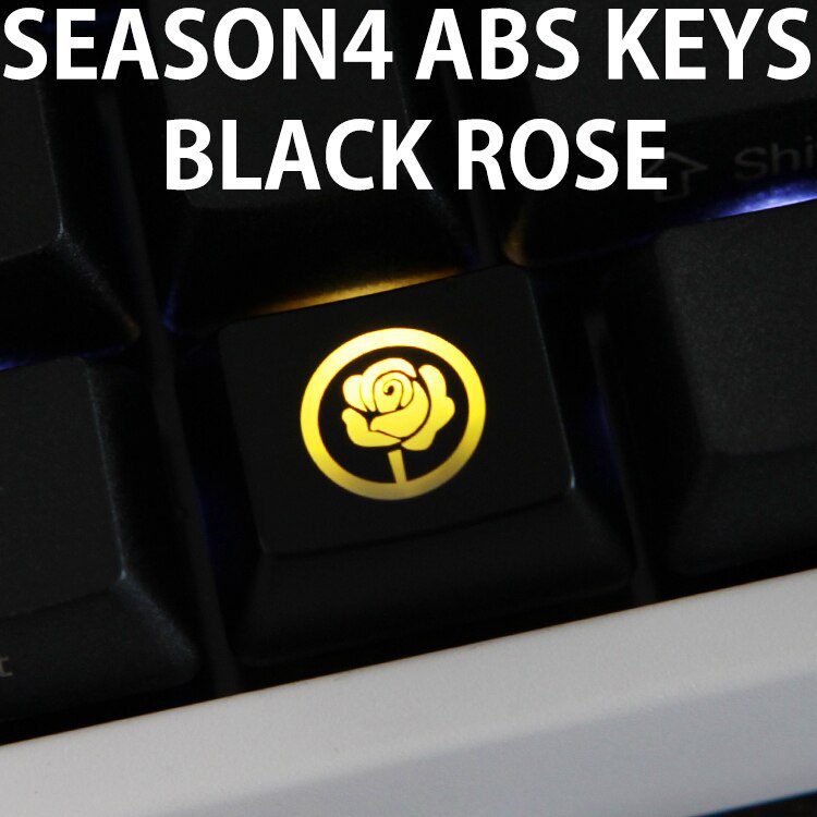 Novelty Shine Through Keycaps ABS Etched, Shine-Through rose black red  1.25u r1 r4 win ctrl alt menu custom mechanical keyboard