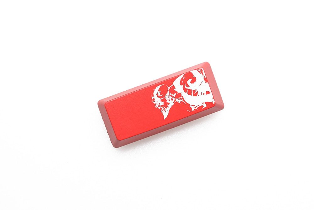 Novelty Shine Through Keycaps ABS back lit Etched black red enter God Of War Kratos oem profile