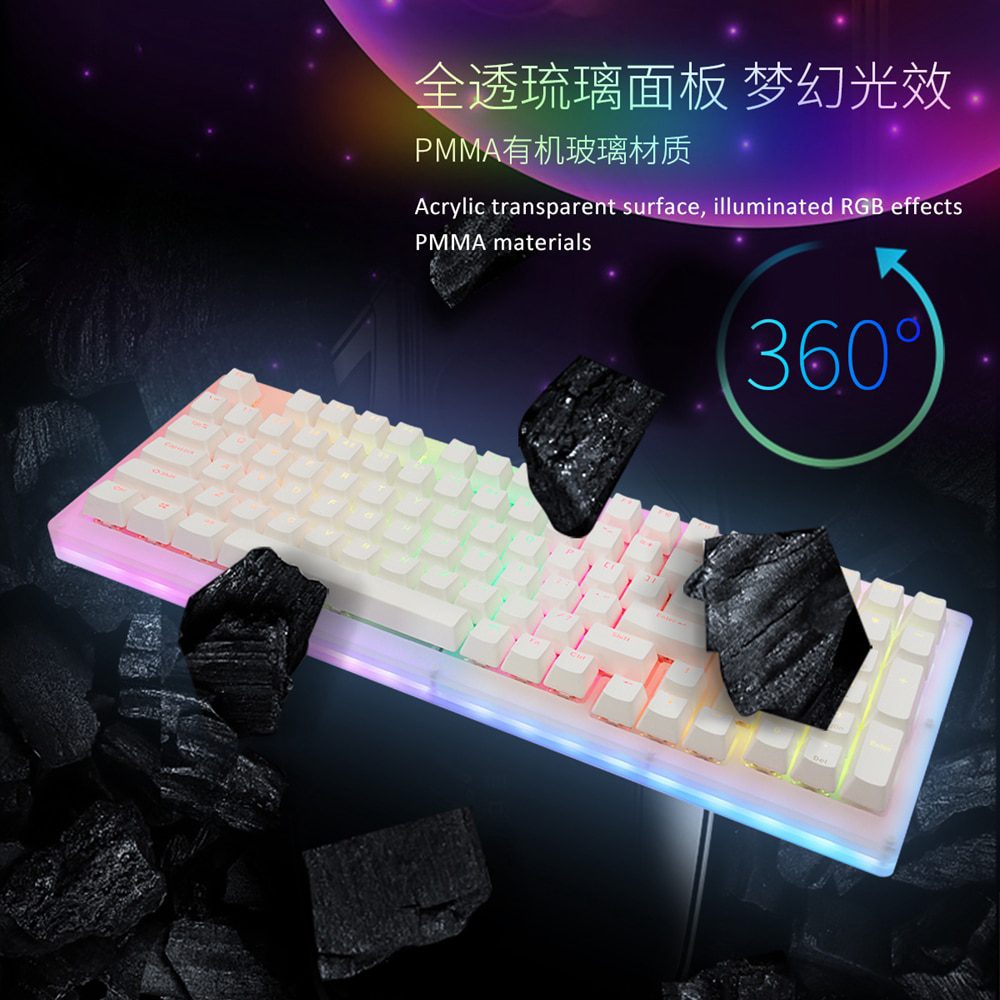 Womier 98 key K98 Mechanical Keyboard 98 PCB CASE hot swappable switch support lighting effects with RGB switch led