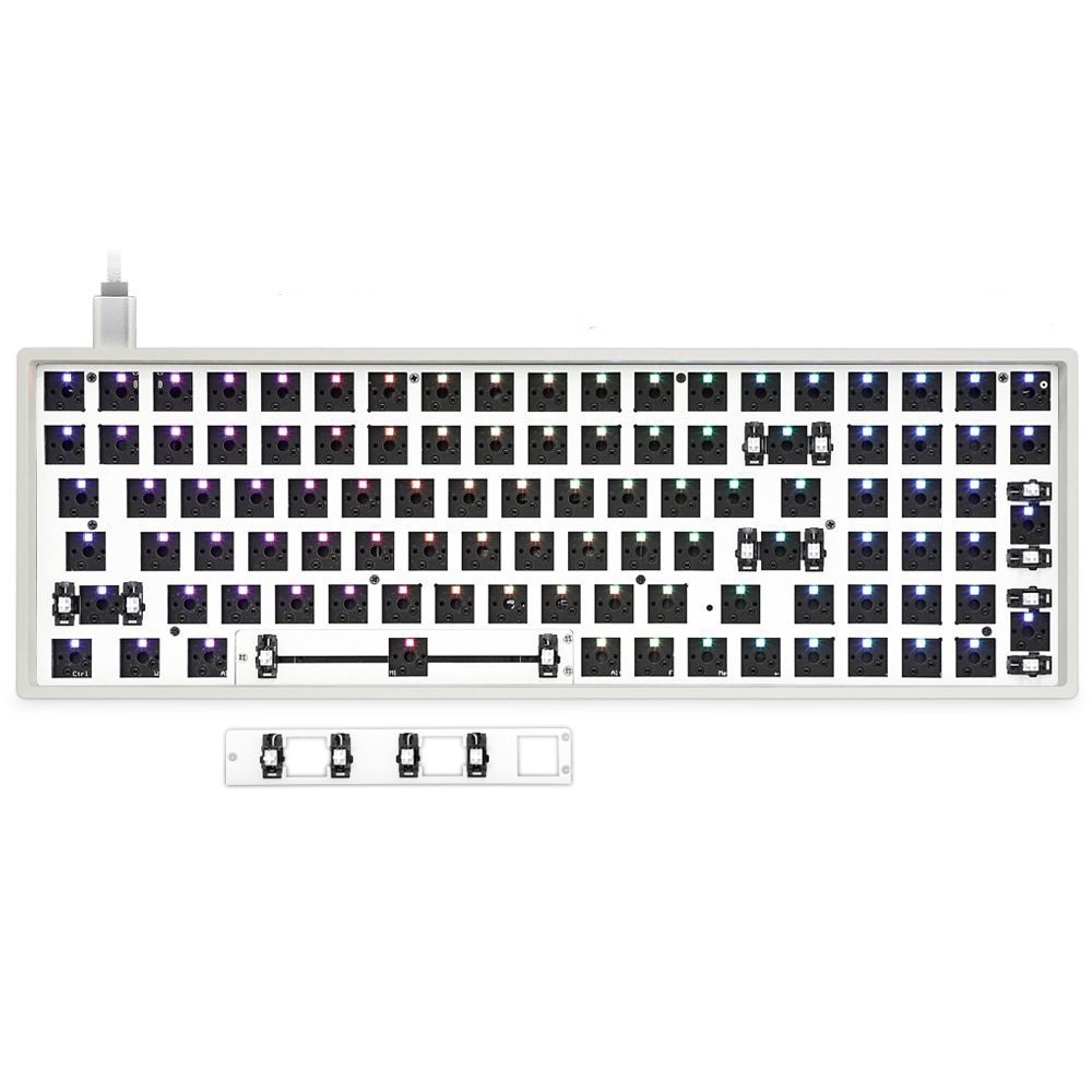 gk96 gk96x gx96lx hot swappable Custom Mechanical Keyboard Kit rgb switch leds type c software programmable balck white case
