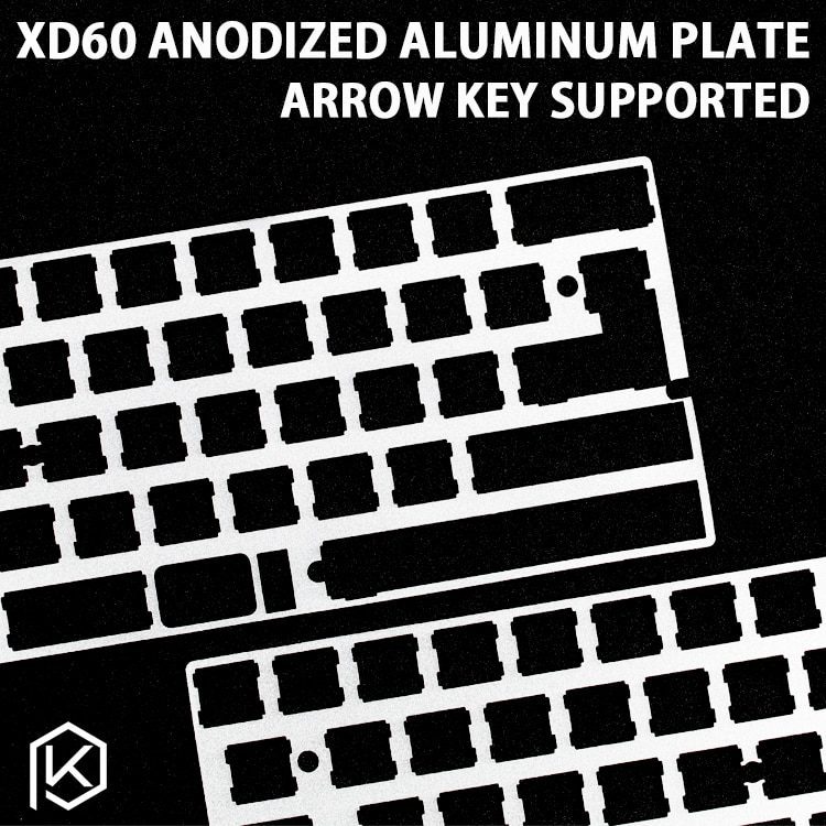 60% Aluminum Mechanical Keyboard Plate support xd60 xd64 gh60 silver color