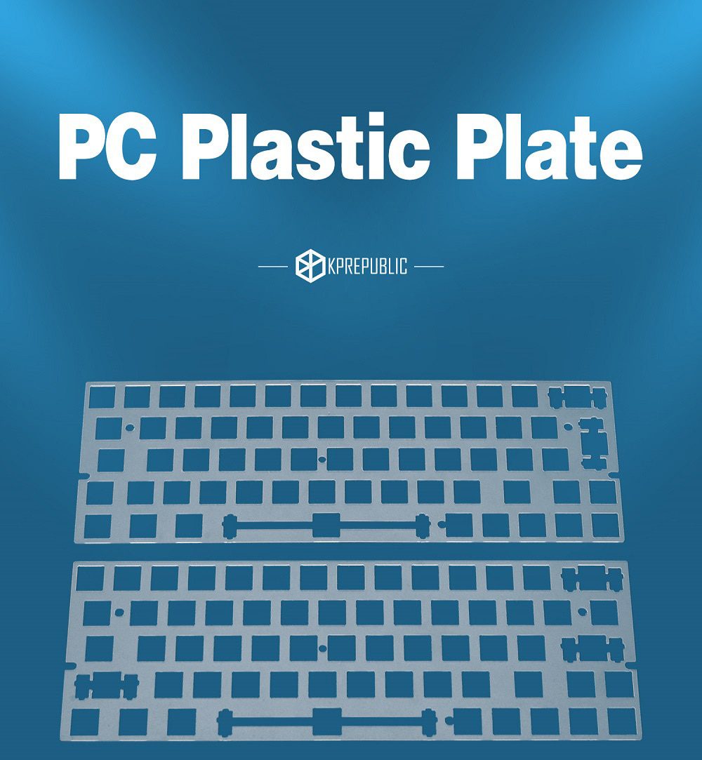 60% PC Plastic Mechanical Keyboard Plate 1,5mm thickness support xd60 xd64 gh60 BM60 ISO with arrow key Transparent Clear color