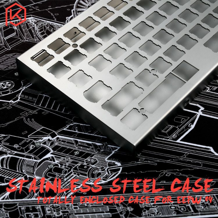 stainless steel bent case for xd84 eepw84 75% custom keyboard enclosed case upper and lower case