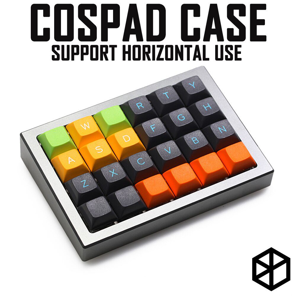 Anodized Aluminium case for cospad xd24 custom keyboard acrylic panels diffuser can support horizontal use