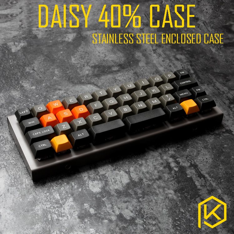Anodized Aluminium case for daisy 40% custom keyboard acrylic panels acrylic diffuser can support daisy acclive case