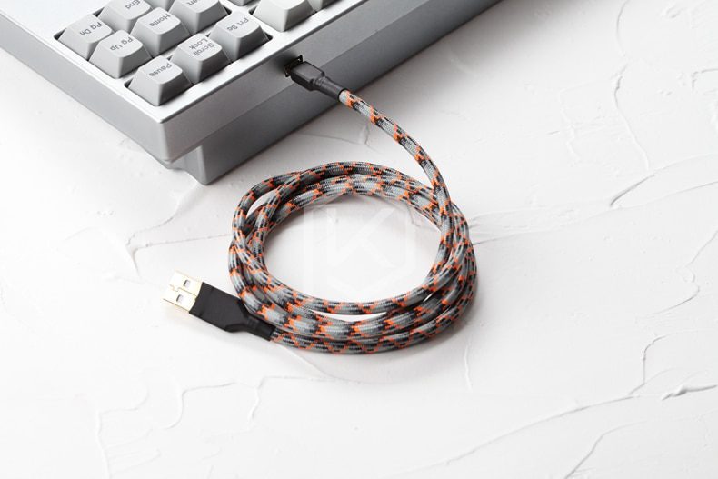nylon Cable wire Mechanical Keyboard GH60 USB cable mini USB port for poker 2 GH60 xd64 xd84 xd96 tada68 keyboard kit DIY 1.2m