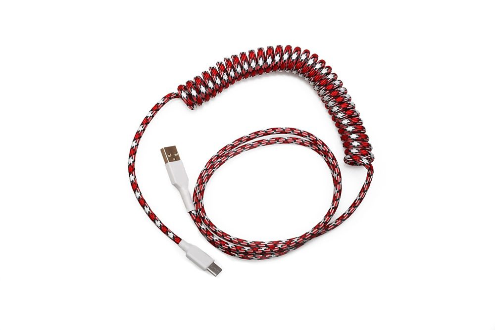 nylon usb c port coiled Cable wire Mechanical Keyboard GH60 USB cable type c USB port for poker 2 GH60 keyboard kit DIY