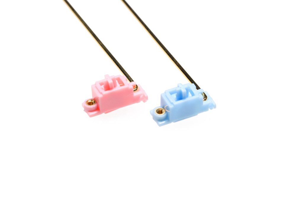 GKs Transparent Gold Plated Pcb screw in Stabilizer for Custom Mechanical Keyboard gh60 xd64 xd84 6.25x 2x 7x xd96 xd87 blue