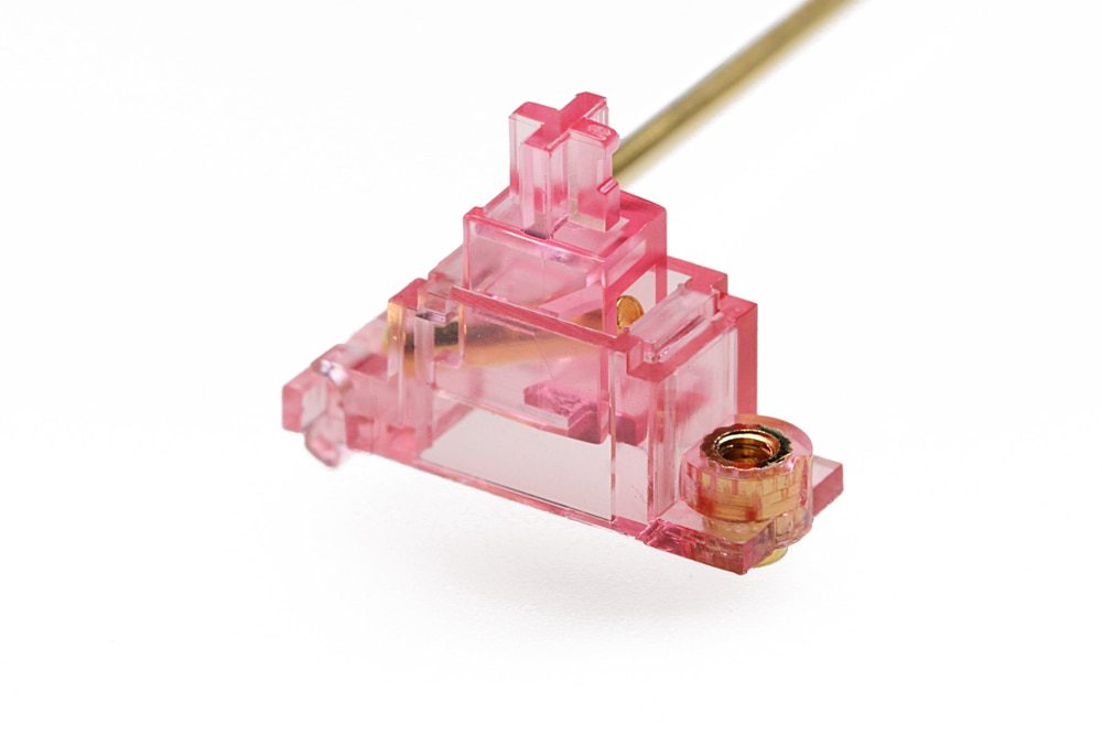 Everglide Pink Transparent Gold Plated Pcb screw in Stabilizer for Custom Mechanical Keyboard gh60 xd64 xd84 6.25x 2x 7x xd87