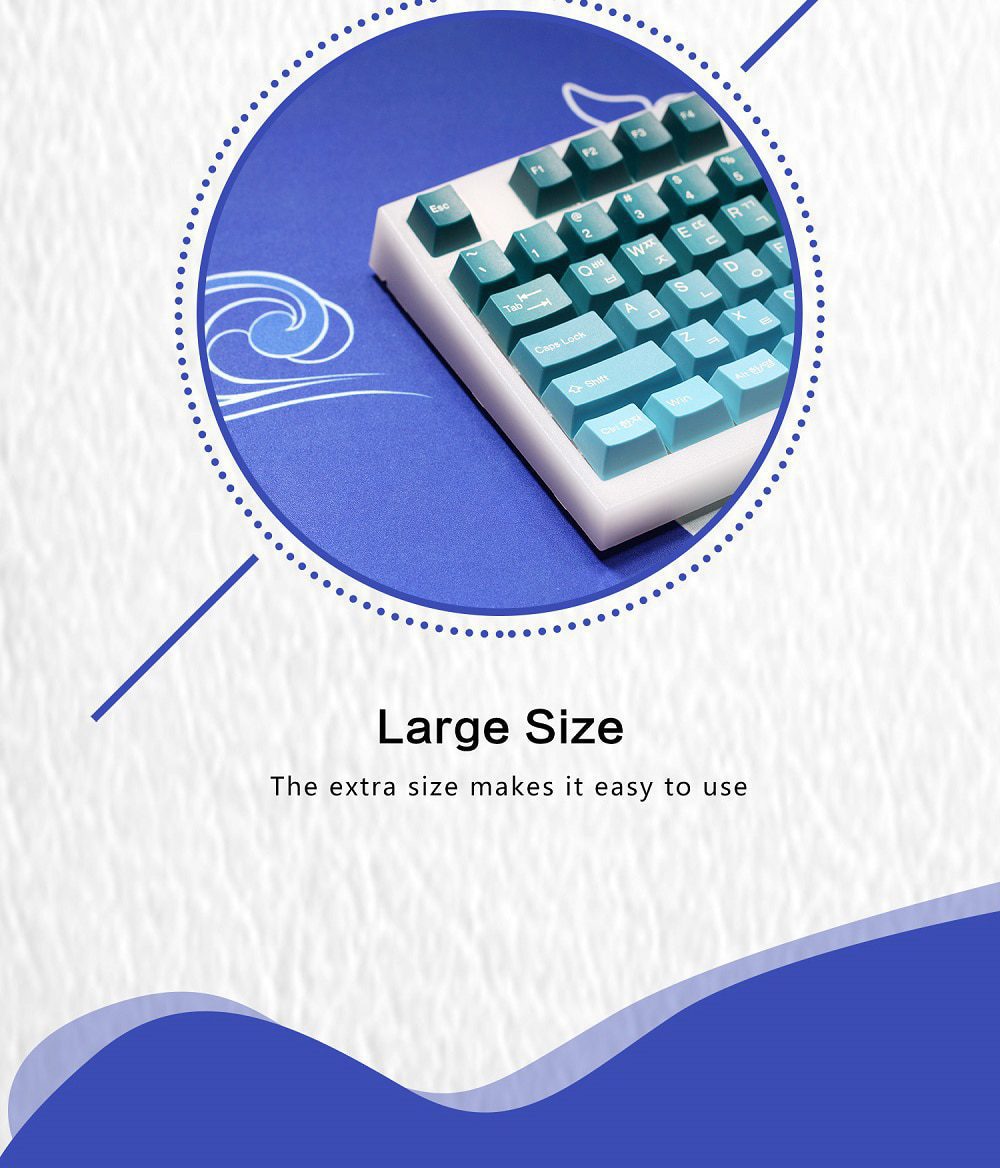 INKY Silent Sea Mechanical keyboard Mousepad Deskmat 900 400 5mm Stitched Edges /Rubber High quality soft touch Rubber