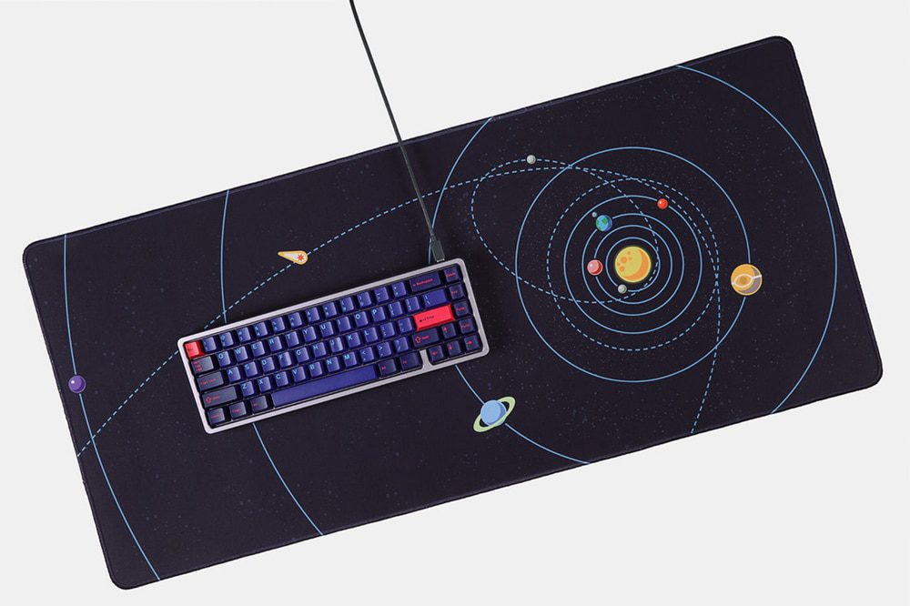 Mechanical keyboard Mousepad Solar System Planet 900 400 4mm Stitched Edges /Rubber High quality soft  outer space Universe SUN