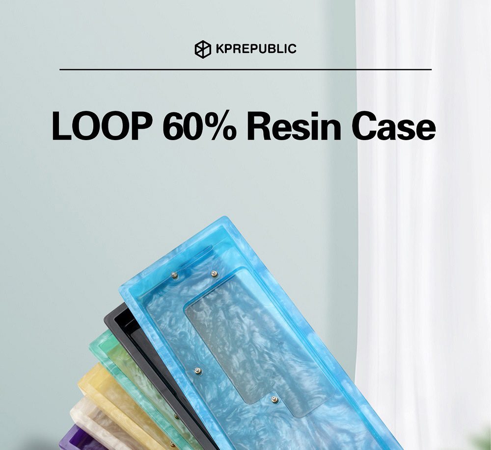 LOOP Resin 60% Case Handmade Case with Rubber feet for mechanical keyboards gh60 xd60 xd64 60% Poker BM60