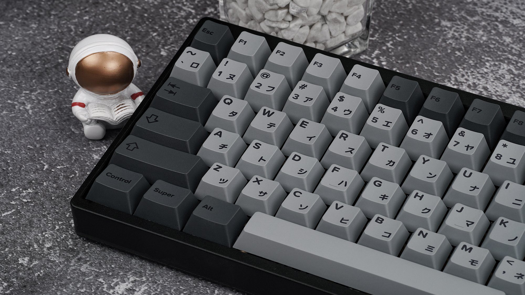 Cherry Profile Cement Grey Japanese PBT Dye-Sub Keycaps Set For Mechanical Keyboard 61/63/67/68/84/87/104 Layout
