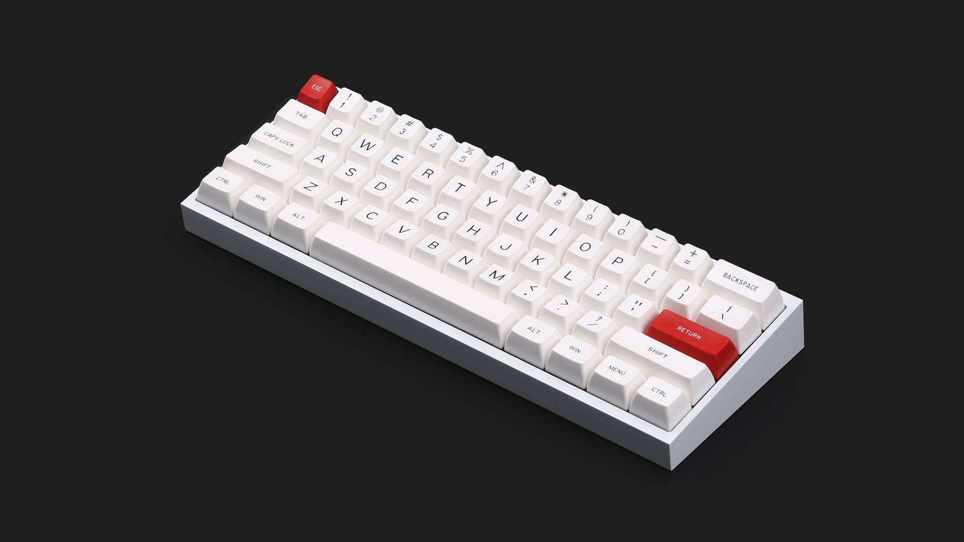KBDfans Tofu 60 Electrophoresis White E-white Aluminum Mechanical Keyboard Case
