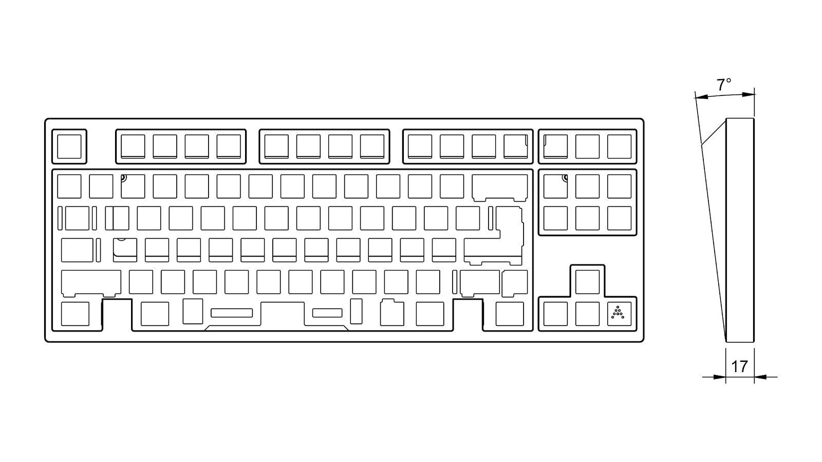 KBD8X Mark II PC Plate Soldered Customized Mechanical Keyboard DIY KIT WKL and TKL Version 80% MECHANICAL keyboard