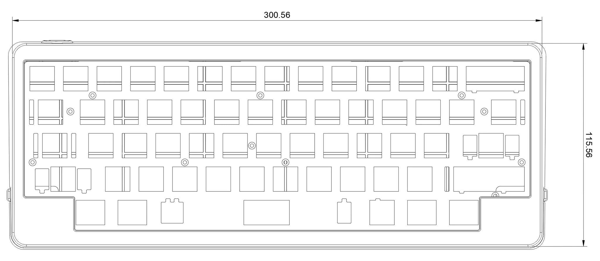 [In-stock] KBDfans X Lazurite D60Lite Mechanical Keyboard Kit Plastic Case